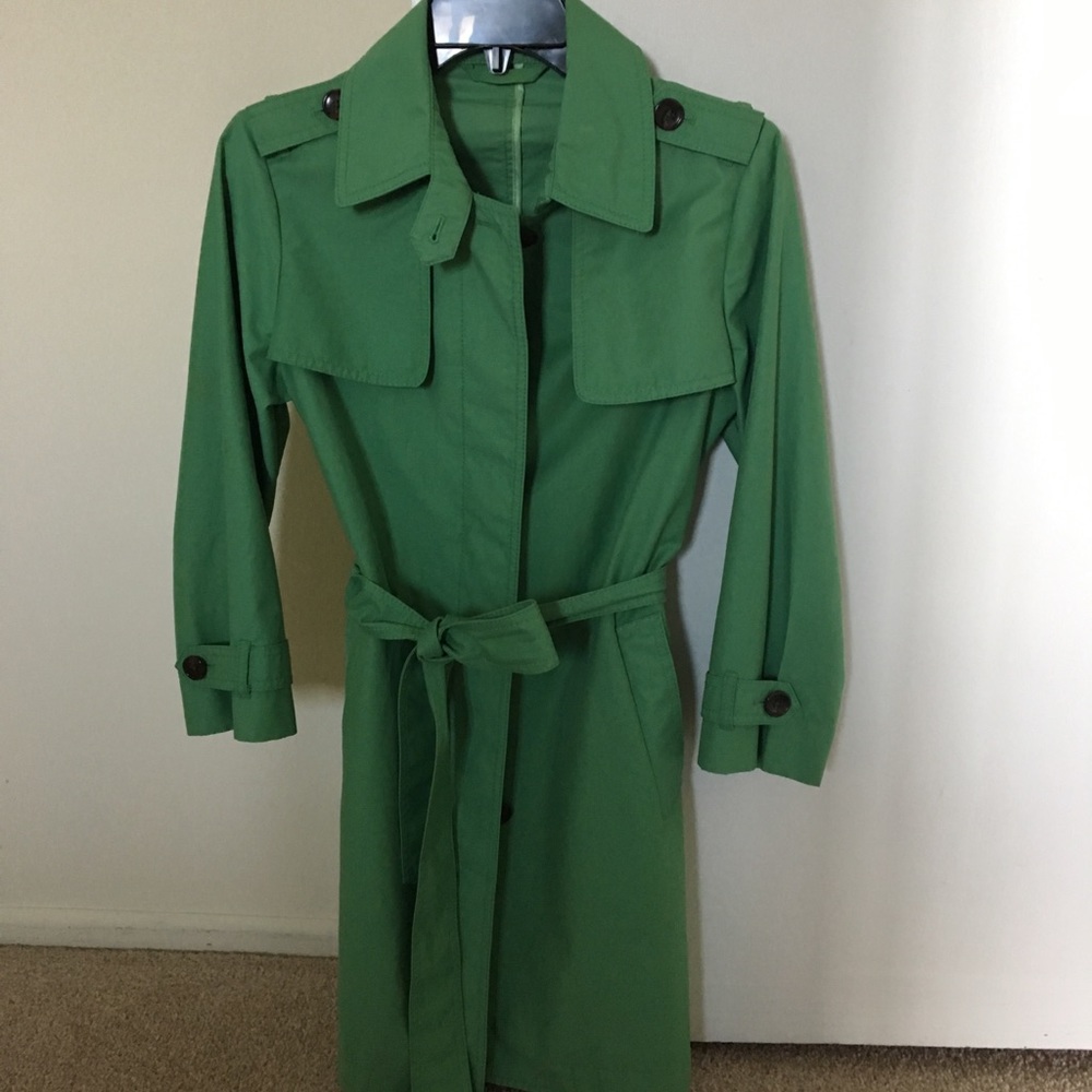 GAP Green Trench Coat - Picture 3 of 5